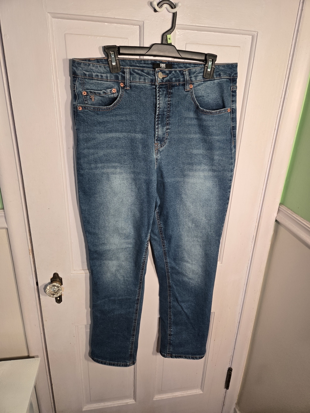 Frye Blue Slim Straight Jeans Size 14/16